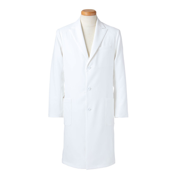 ヤギコーポレーション リゼルヴァ 医療白衣 長袖ドクターコート メンズ R2492 ホワイト L 1枚（取寄品）