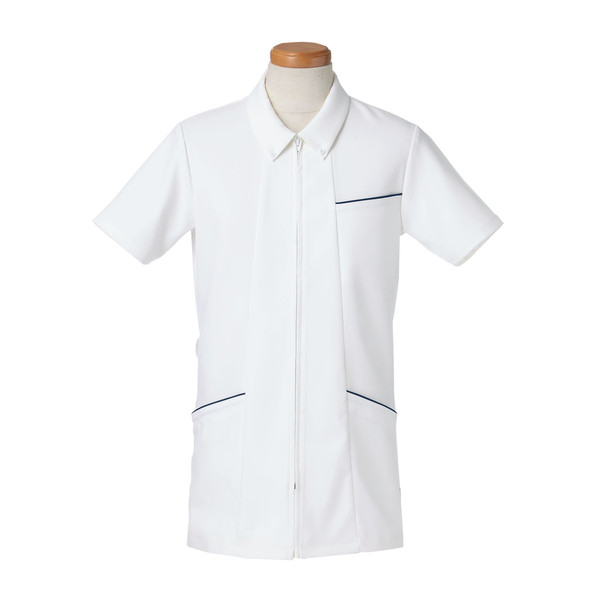 ヤギコーポレーション リゼルヴァ 医療白衣 半袖ナースジャケット メンズ R8493 ネイビー LL 1枚（取寄品）