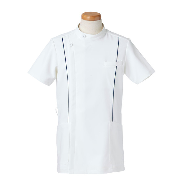ヤギコーポレーション リゼルヴァ 医療白衣 半袖ケーシージャケット メンズ R8494 ネイビー M 1枚（取寄品）