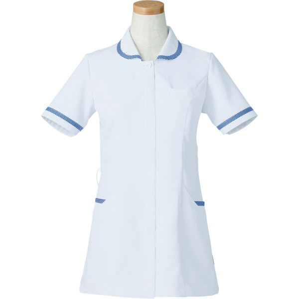 ヤギコーポレーション リゼルヴァ 医療白衣 半袖ナースジャケット レディス R8640 ブルー M 1枚（取寄品）