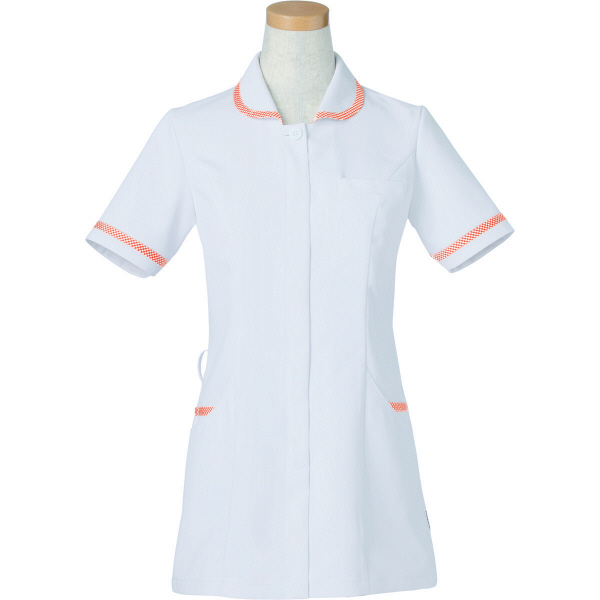 ヤギコーポレーション リゼルヴァ 医療白衣 半袖ナースジャケット レディス R8640 オレンジ S 1枚（取寄品）