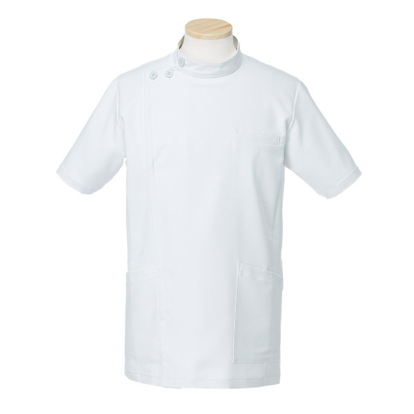 ヤギコーポレーション リゼルヴァ 医療白衣 半袖ケーシージャケット メンズ R8796 ホワイト M 1枚（取寄品）