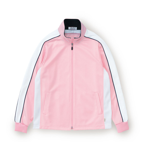 ヤギコーポレーション ユニフィット 介護ユニフォーム ニットジャケット ユニセックス UF2780 ピンク S 1枚（取寄品）