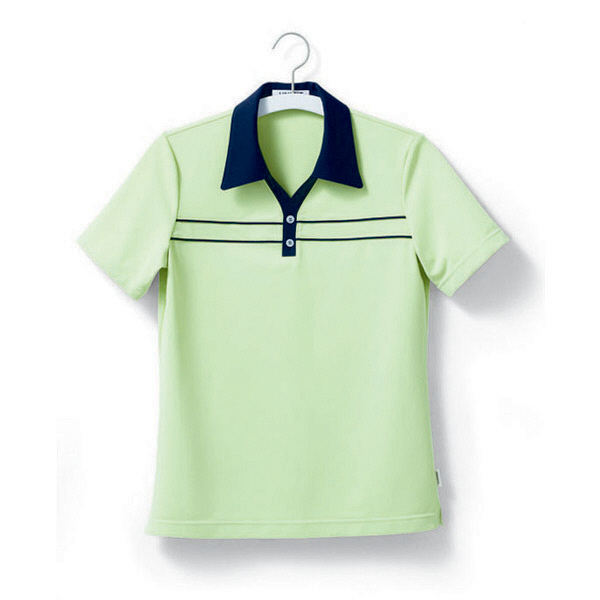ヤギコーポレーション ユニフィット 介護ユニフォーム 半袖ポロシャツ ユニセックス UF8091 グリーン XS 1枚（取寄品）