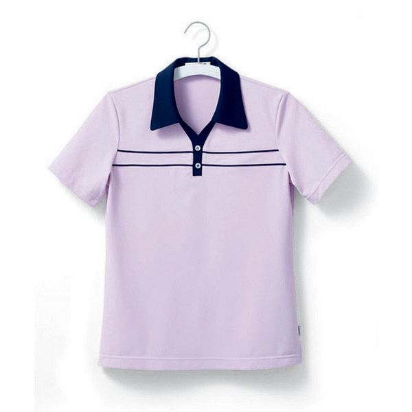 ヤギコーポレーション ユニフィット 介護ユニフォーム 半袖ポロシャツ ユニセックス UF8091 パープル XL 1枚（取寄品）