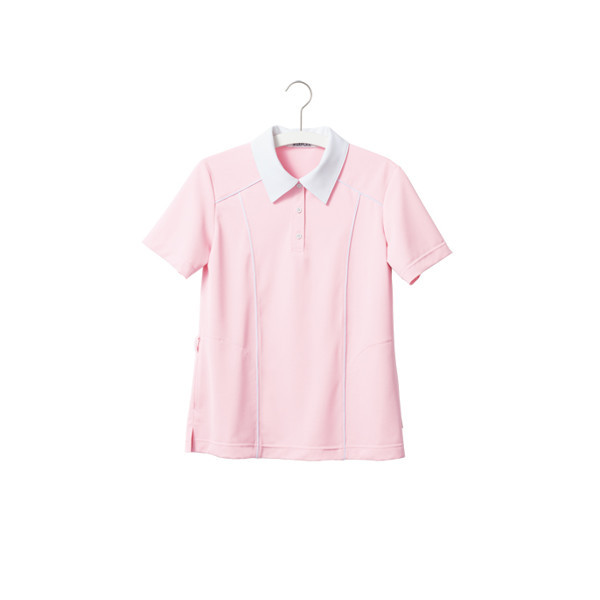 ヤギコーポレーション ユニフィット 介護ユニフォーム 半袖ポロシャツ レディス UF8133 ピンク 9号 1枚（取寄品）