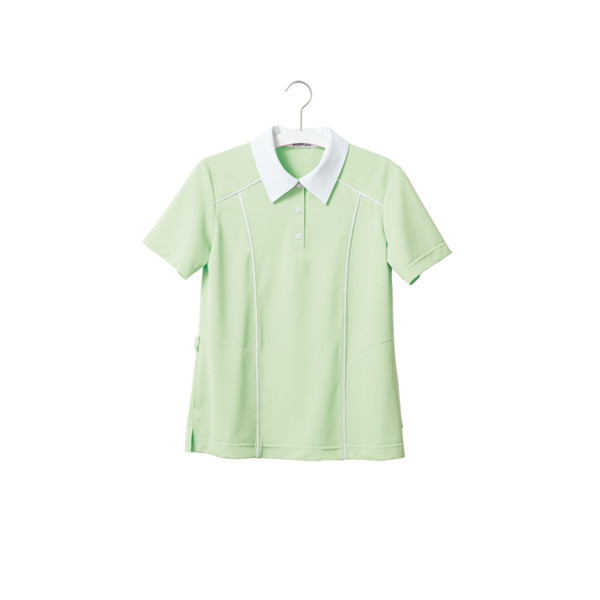 ヤギコーポレーション ユニフィット 介護ユニフォーム 半袖ポロシャツ レディス UF8133 グリーン 5号 1枚（取寄品）