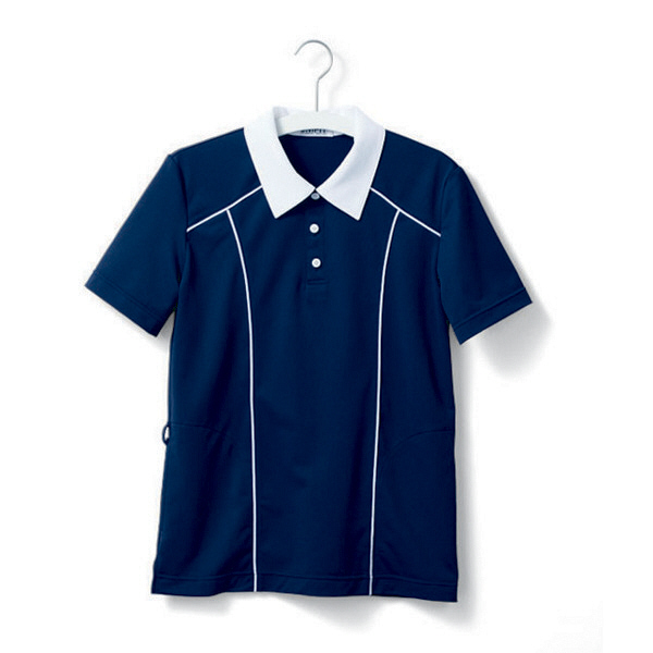 ヤギコーポレーション ユニフィット 介護ユニフォーム 半袖ポロシャツ ユニセックス UF8183 ネイビー XS 1枚（取寄品）