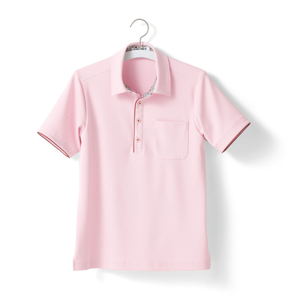 ヤギコーポレーション ユニフィット 介護ユニフォーム 半袖ポロシャツ ユニセックス UF8371 ピンク XL 1枚（取寄品）