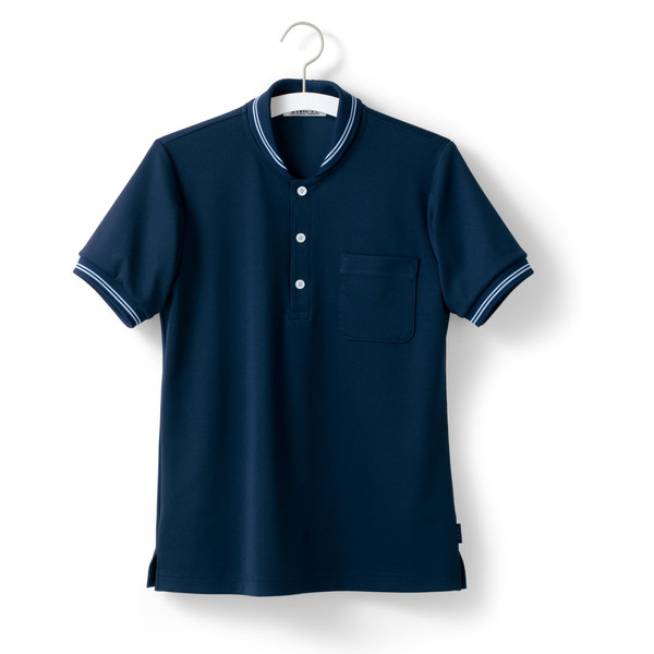 ヤギコーポレーション ユニフィット 介護ユニフォーム 半袖ポロシャツ ユニセックス UF8373 ネイビー XS 1枚（取寄品）