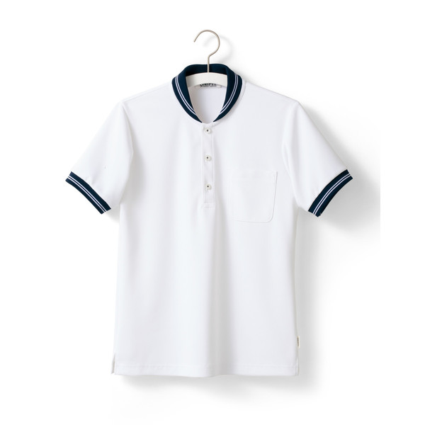 ヤギコーポレーション ユニフィット 介護ユニフォーム 半袖ポロシャツ ユニセックス UF8373 ホワイト L 1枚（取寄品）