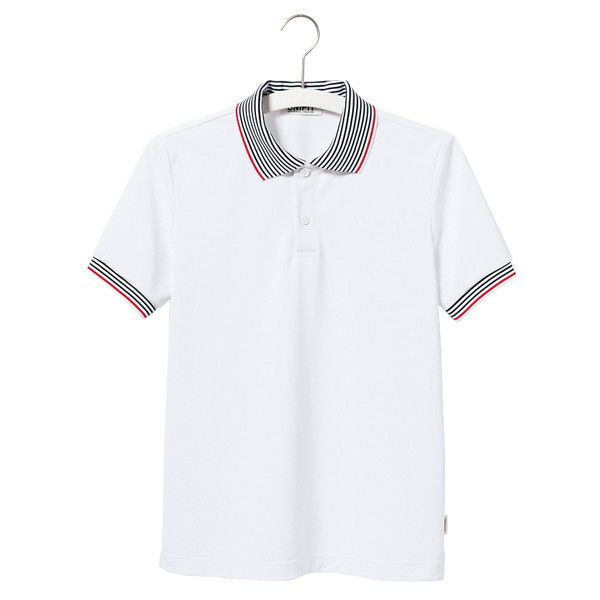 ヤギコーポレーション ユニフィット 介護ユニフォーム 半袖ポロシャツ ユニセックス UF8995 ホワイト XS 1枚（取寄品）