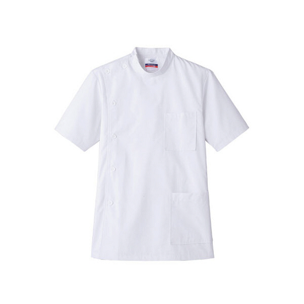 医療白衣 プリマヴェール 男性用ケーシー MR-520 半袖 ホワイト M 1枚 サーヴォ（旧サンペックスイスト）（取寄品）