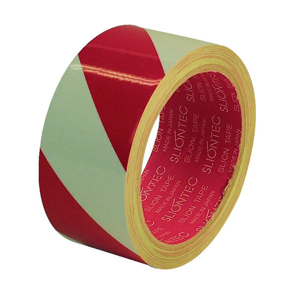 マクセル スリオン 危険表示用反射テープ 90mm×10m(赤/白) 965100-RW-00-90X10 1巻 351-9252（直送品）