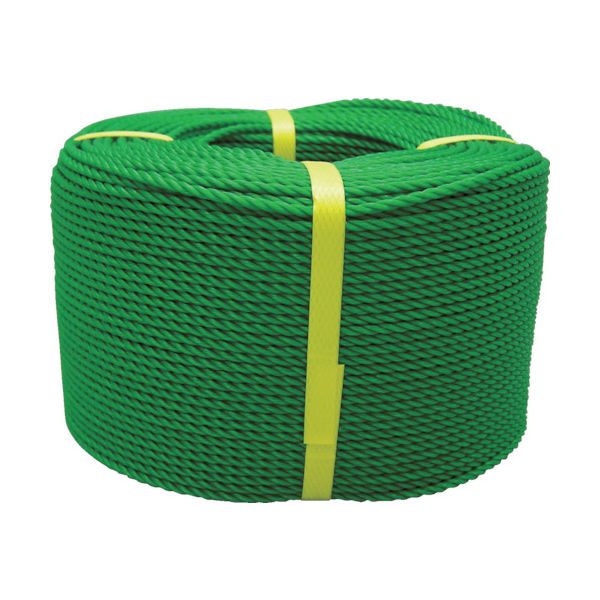 ユタカメイク ロープ　ＰＥロープ巻物　３φ×２００ｍ　グリーン PE-73 1巻（200ｍ） 367-6382
