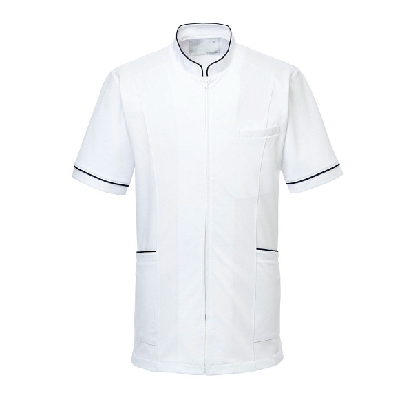 トンボ トンボメディカル メンズジャケット CM204 ホワイト S 医療白衣 1枚（取寄品）