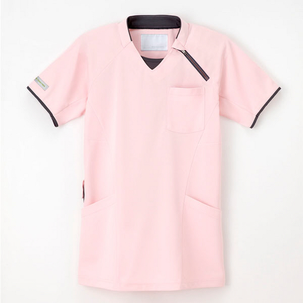 ナガイレーベン PRO-FUNCTION ニットシャツ（男女兼用） 介護ユニフォーム ペールピンク M CX-3112（取寄品）