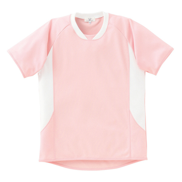 トンボ 介護ユニフォーム キラク 男女兼用入浴介助用シャツ CR108 ピンク 4L 1枚（取寄品）