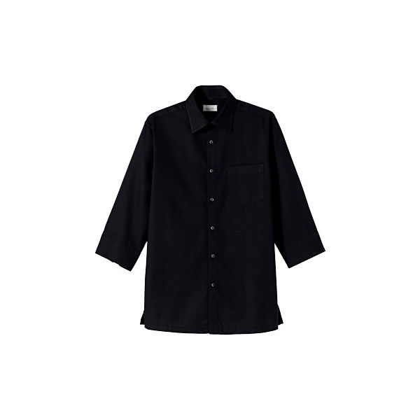 FACE MIX（フェイスミックス） ユニセックス 大きいサイズ 長袖ストレッチシャツ ブラック 3L（直送品）