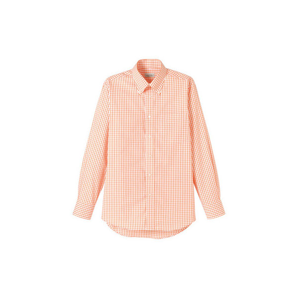 FACE MIX（フェイスミックス） ユニセックス 大きいサイズ 長袖チェックシャツ オレンジ 3L（直送品）