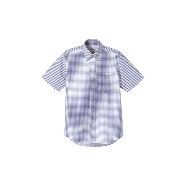 FACE MIX（フェイスミックス） ユニセックス 小さいサイズ 半袖チェックシャツ ネイビー SS（直送品）