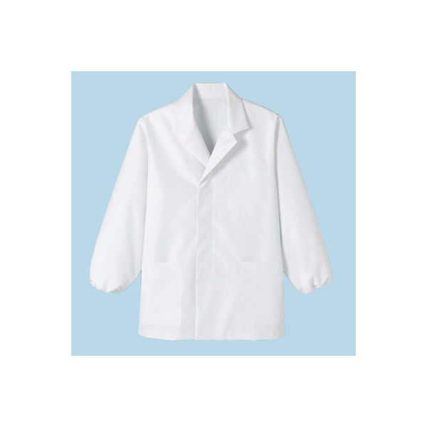 ボンマックス　メンズ衿付き和コート長袖　ホワイト　4L　（直送品）