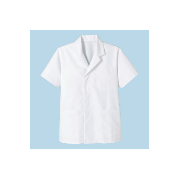 ボンマックス　メンズ衿付き和コート半袖　ホワイト　M　（直送品）