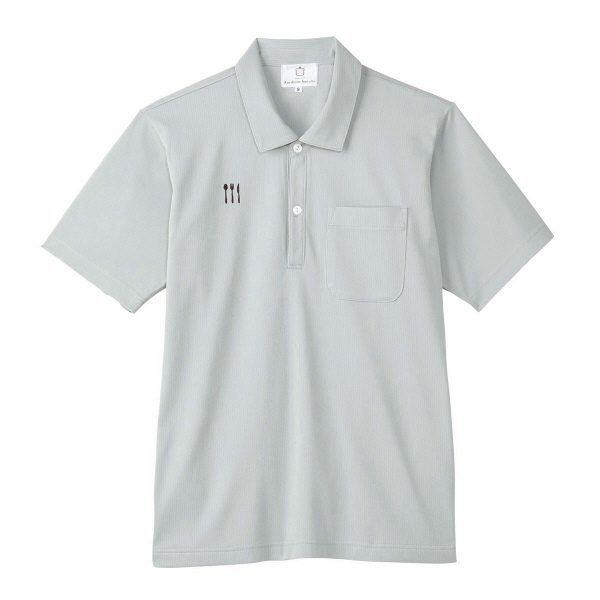 トンボ 介護ユニフォーム 栗原はるみ×キラク ニットシャツ 4K21003 アイスグレー M 1枚（取寄品）