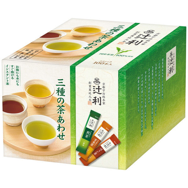 辻利　日本茶スティック　三種の茶合わせ　1箱（100本入）