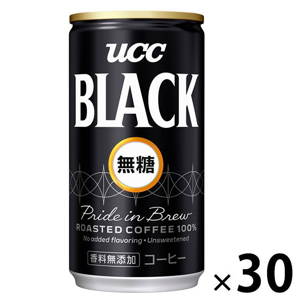 【缶コーヒー】UCC BLACK（ブラック）無糖 185g 1箱（30缶入）