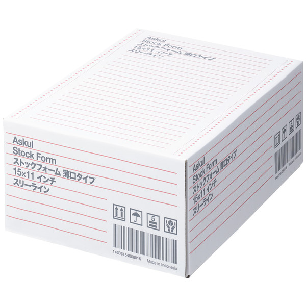 アスクル オリジナルストックフォーム 60gsmスリーライン 15×11 1箱（2000枚入）  オリジナル