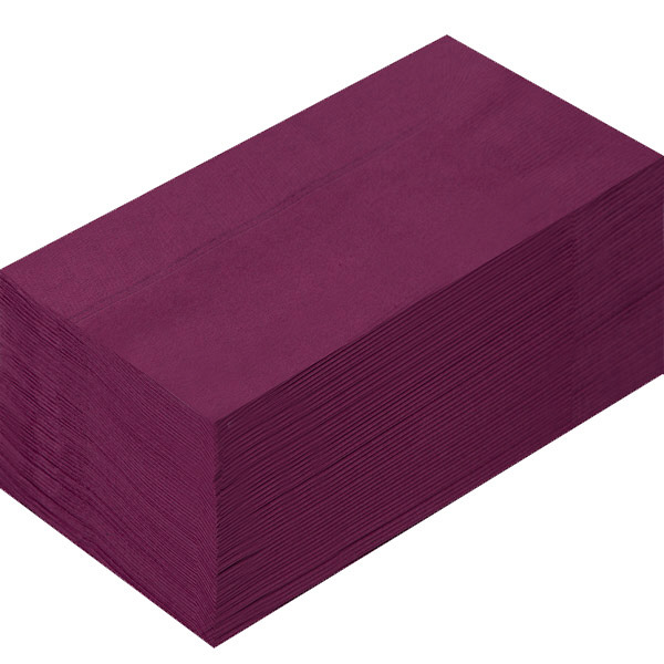 カラーナプキン8つ折 業務用パック 1箱（2000枚入） ワインレッド