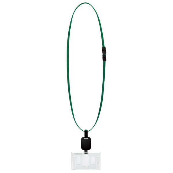 コクヨ 吊り下げ名札セット リール式・ハードケース 緑 ナフ-R280G 1セット（20個入）
