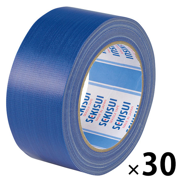【ガムテープ】 カラー布テープ No.600V 0.22mm厚 幅50mm×長さ25m 青 積水化学工業 1箱（30巻入）