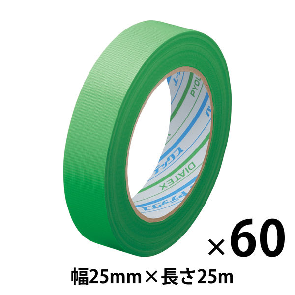 【養生テープ】ダイヤテックス パイオランテープ Y-09-GR 塗装・建築養生用 グリーン 幅25mm×長さ25m 1箱（60巻入）