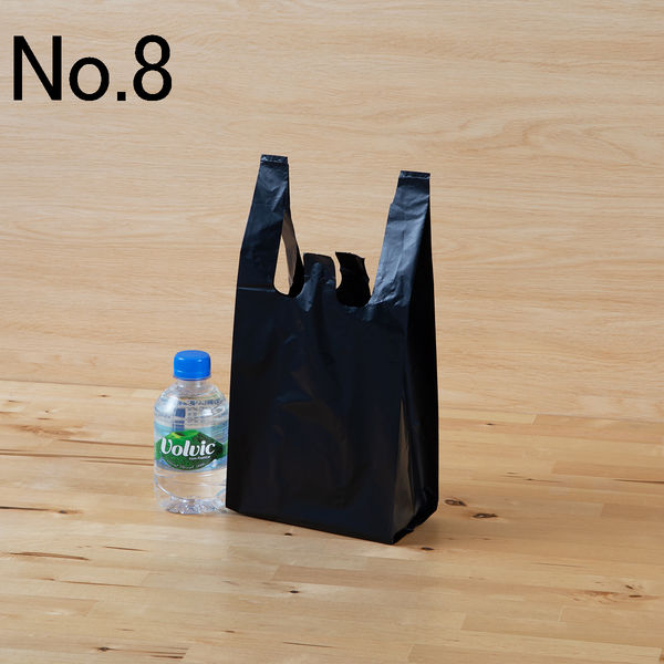 透けないカラーレジ袋　ブラック　8号　0.02mm厚　1セット（1000枚：100枚入×10袋）　伊藤忠リーテイルリンク