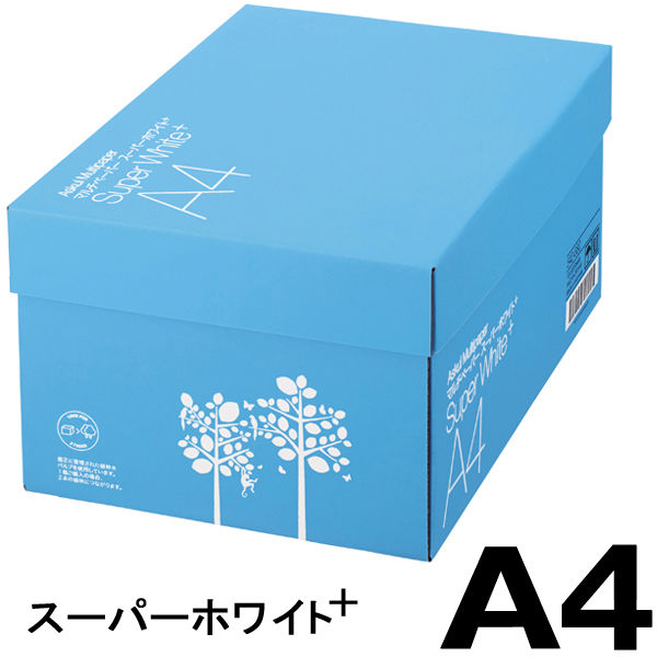 コピー用紙　マルチペーパー　スーパーホワイト+　A4 1箱（5000枚：500枚入×10冊）　高白色　アスクル  オリジナル