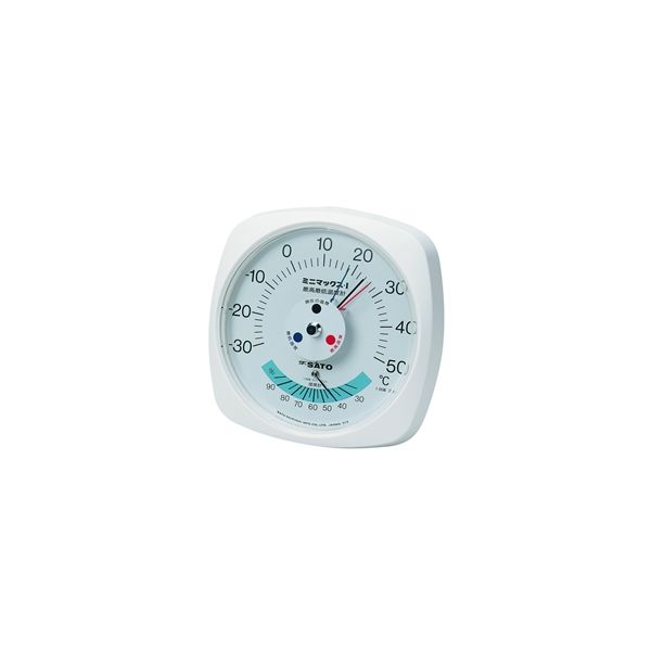 佐藤計量器製作所 ミニマックスI型最高最低温度計（湿度計付） 7308-00 1個（直送品）