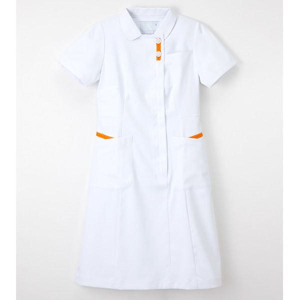 ナガイレーベン ワンピース ナースワンピース 医療白衣 半袖 Tオレンジ S FT-4537（取寄品）