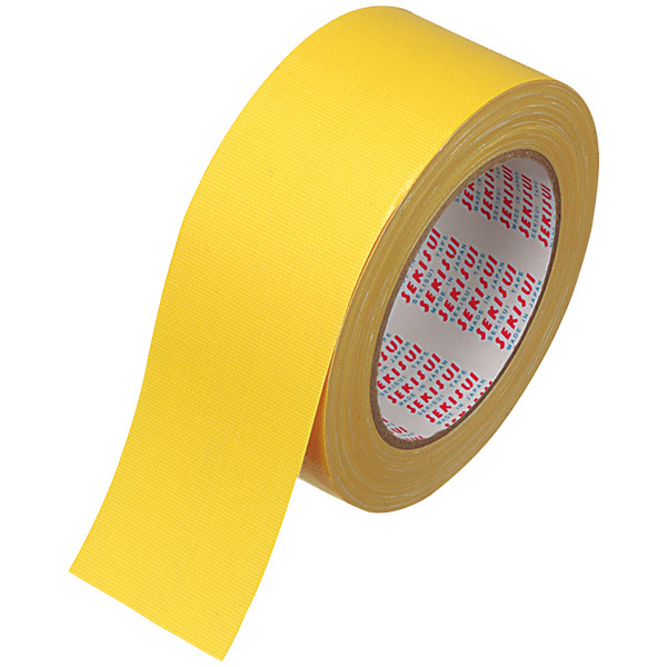 【ガムテープ】 カラー布テープ No.600V 0.22mm厚 幅50mm×長さ25m 黄 積水化学工業 1巻
