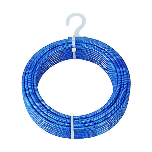 トラスコ中山 TRUSCO メッキ付ワイヤーロープ PVC被覆タイプ Φ4(6)mmX20m CWP-4S20 1巻 213-4942（直送品）
