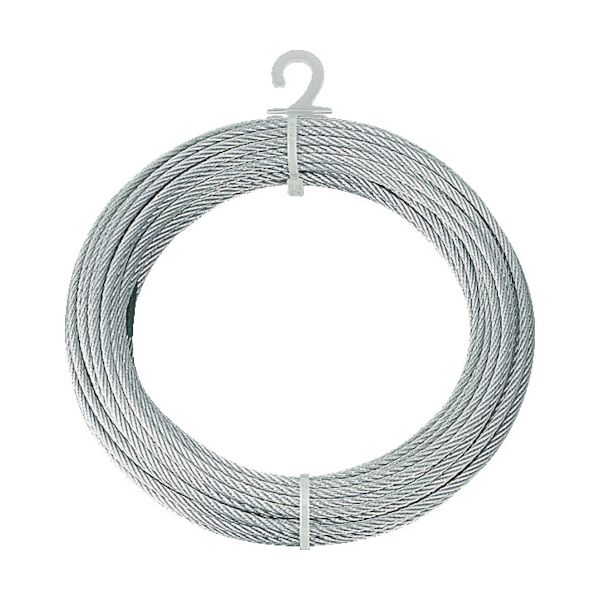 トラスコ中山 TRUSCO メッキ付ワイヤーロープ Φ4mmX20m CWM-4S20 1巻 213-4632（直送品）