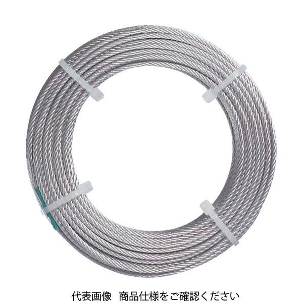 トラスコ中山 TRUSCO ステンレスワイヤロープ ナイロン被覆 Φ1.5(2.0)X10m CWC-15S10 1巻 213-4756（直送品）