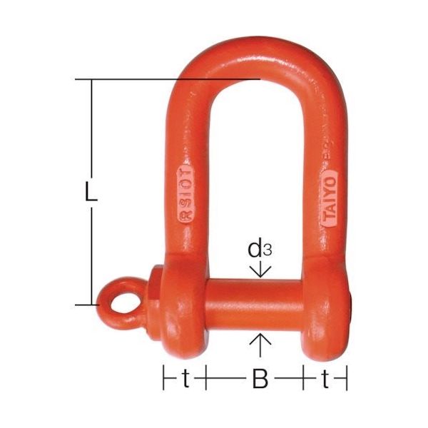 大洋製器工業 大洋 軽量捻込シャックル RSSー10t(1286532) RSS-10T 1個 331-9512（直送品）