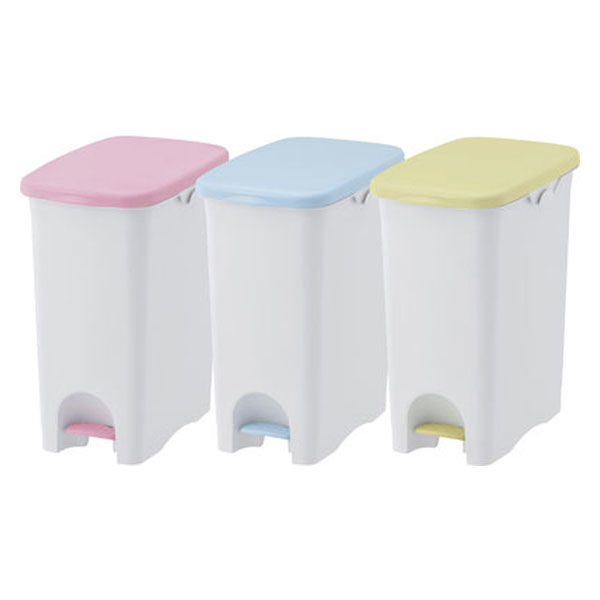 リス ペダルペール ニーナカラー 45L ゴミ箱 3色セット（ピンク･ブルー･グリーン） 1セット（3個）  ペタル式フタ付 分別