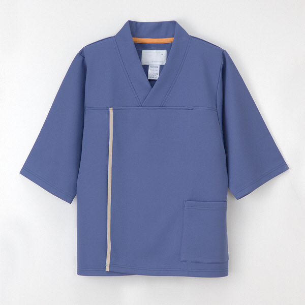 ナガイレーベン 検診衣上衣 男女兼用 ブルー S LK-1436（取寄品）