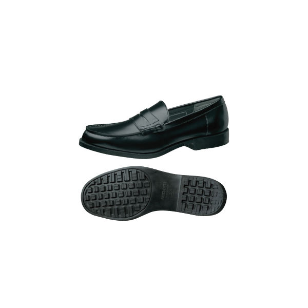 ミドリ安全 作業靴 耐滑 女性用 ローファータイプ H950L 先芯なし 23.0cm ブラック 2125062205 1足（直送品）
