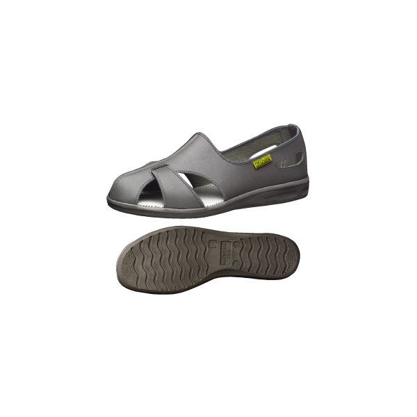 ミドリ安全 作業靴 静電 サンダル エレパスクールN 先芯なし 23.5cm グレイ 2100110206 1足（直送品）