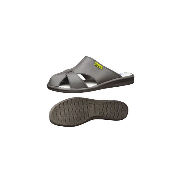 ミドリ安全 作業靴 静電 サンダル エレパスクールライトN 先芯なし L グレイ 2100111104 1足（直送品）
