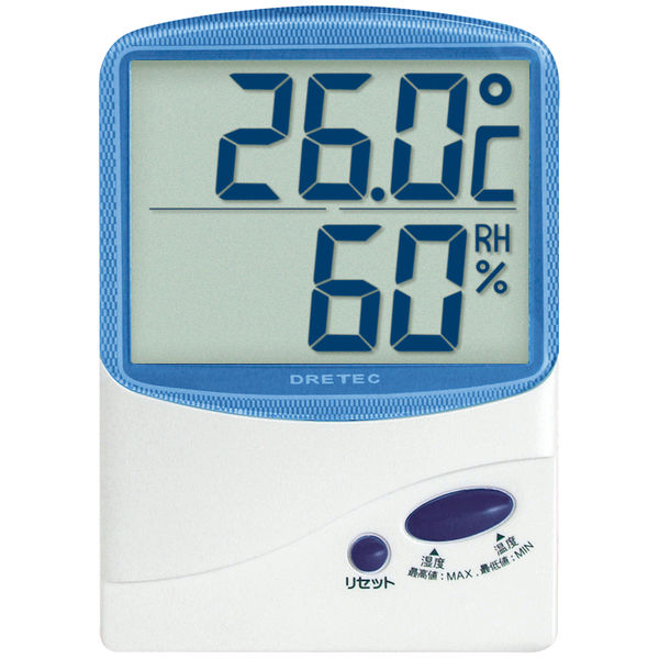 ドリテック　デジタル温湿度計　ブルー　1セット（3個）